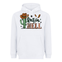 White raisin hell cowboy cactus Heavyweight Hoodie - MaliasSmallBusiness