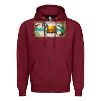 Burgundy western howdy cowboy horse sunset weapon cactus leopard  license plate Zipper Hoodie - BarkalooDesign
