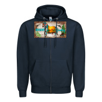 Navy western howdy cowboy horse sunset weapon cactus leopard  license plate Zipper Hoodie - BarkalooDesign