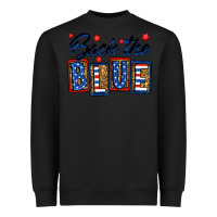 Black Back the blue Heavyweight Sweatshirt - Neo Western