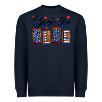 Navy Back the blue Heavyweight Sweatshirt - Neo Western