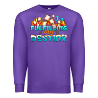 Purple camp im fulfilling my destiny Premium Sweatshirt - NancyCooperArtShop