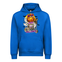 Cobalt Happy Halloween with Skeleton Urban Hoodie - texasbilliewilder