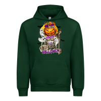 Forest Green Happy Halloween with Skeleton Urban Hoodie - texasbilliewilder