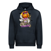 Navy Happy Halloween with Skeleton Urban Hoodie - texasbilliewilder