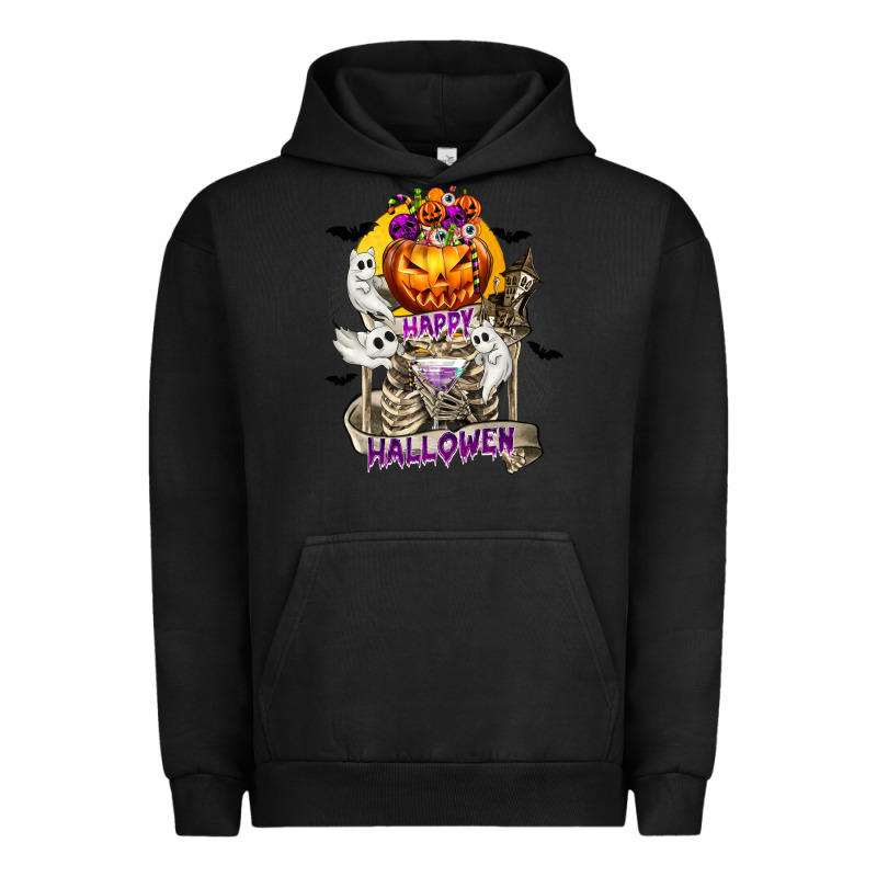 Happy Halloween With Skeleton Urban Hoodie by texasbilliewilder | Teevron