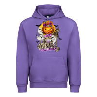 Tulip Happy Halloween with Skeleton Urban Hoodie - texasbilliewilder