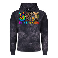 Cloud Black peace love  coffee Vintage Hoodie - Zillion Design Studio