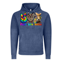 Vintage Denim peace love  coffee Vintage Hoodie - Zillion Design Studio