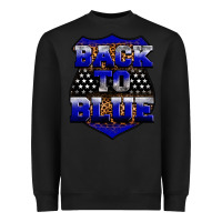 Black Back the blue Heavyweight Sweatshirt - Neo Western