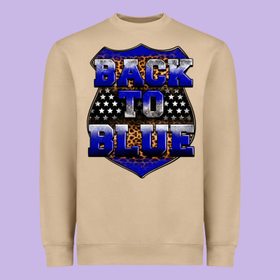 Back The Blue Heavyweight Sweatshirt Designed By Neo Western