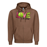 Chestnut for the love of the game tennis Zipper Hoodie - Jasminsmagicworld