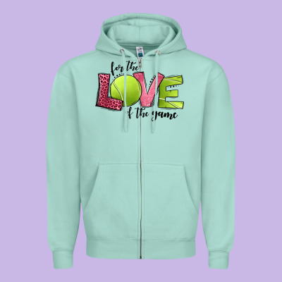 For The Love Of The Game Tennis Zipper Hoodie Designed By Jasminsmagicworld