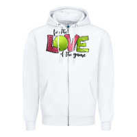 White for the love of the game tennis Zipper Hoodie - Jasminsmagicworld