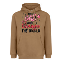 Toasted Coconut this girl will change the world Heavyweight Hoodie - MaliasSmallBusiness