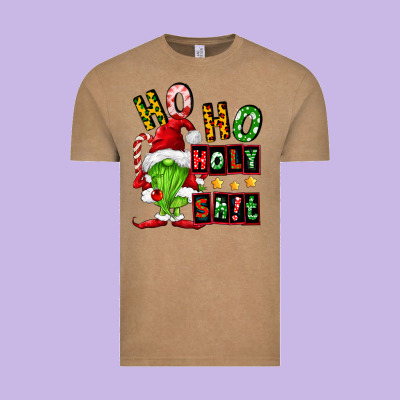 Ho Ho Holy Shit Vintage Tee Designed By Fadigitalartstudio