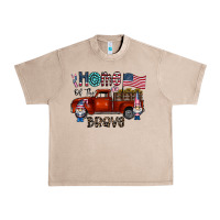 French Oak home of the brave Urban Heavy Tee - CowhideDigitalArt
