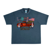 Midnight Navy home of the brave Urban Heavy Tee - CowhideDigitalArt
