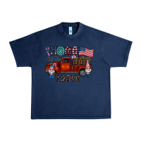 Navy home of the brave Urban Heavy Tee - CowhideDigitalArt