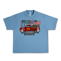 Pebble Blue home of the brave Urban Heavy Tee - CowhideDigitalArt