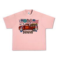 Salmon home of the brave Urban Heavy Tee - CowhideDigitalArt