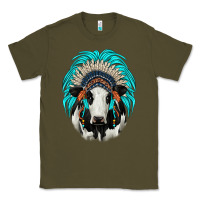 Army Green holstein indian headdress Classic Tee - JahusDesignShop