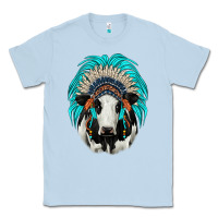 Dusty Blue holstein indian headdress Classic Tee - JahusDesignShop