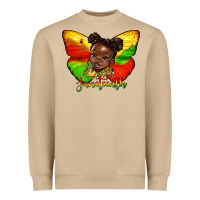 Juneteenth Butterfly Black Girl Heavyweight Sweatshirt | Teevron