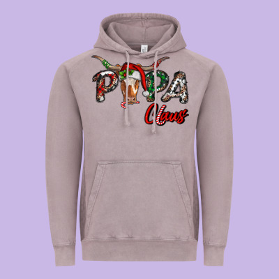 Papa Claus Vintage Hoodie Designed By Ranaportraitstore