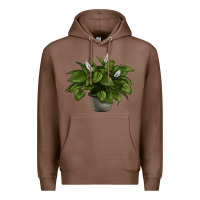 Chestnut Peace Lily Premium Hoodie - LillyAllenDesigns
