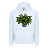 White Peace Lily Premium Hoodie - LillyAllenDesigns