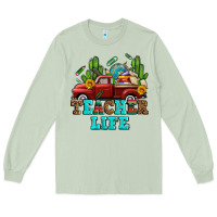 Matcha teacher life western truck and books Long Sleeve Tee - AdoDesignShop