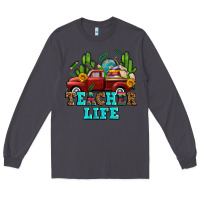 Smoke teacher life western truck and books Long Sleeve Tee - AdoDesignShop