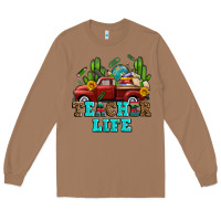 Toasted Coconut teacher life western truck and books Long Sleeve Tee - AdoDesignShop