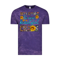 Cloud Purple welcome to our beautiful chaos Vintage Tee - HRA Design Shop