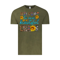 Vintage Olive welcome to our beautiful chaos Vintage Tee - HRA Design Shop