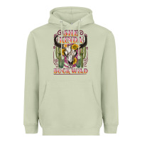 Matcha she kinda buck wild with bull skull Heavyweight Hoodie - NancyCooperArtShop
