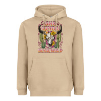 Mushroom she kinda buck wild with bull skull Heavyweight Hoodie - NancyCooperArtShop