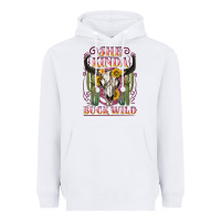 White she kinda buck wild with bull skull Heavyweight Hoodie - NancyCooperArtShop