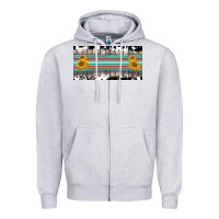 Heather Grey western cowhide serape sunflower mama license plate Zipper Hoodie - BarkalooDesign