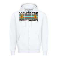 White western cowhide serape sunflower mama license plate Zipper Hoodie - BarkalooDesign