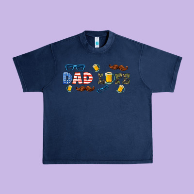Dad Life  Libbey Glass Urban Heavy Tee Designed By Hra Design Shop