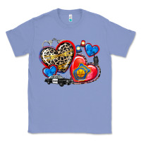 Colony Blue western leopard  police hearts Classic Tee - AdoDesignShop