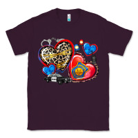 Plum western leopard  police hearts Classic Tee - AdoDesignShop