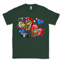 Sports Green western leopard  police hearts Classic Tee - AdoDesignShop