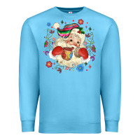 Ocean Blue mexican christmas santa Premium Sweatshirt - MaliasSmallBusiness