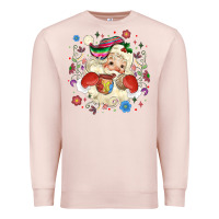 Pale Pink mexican christmas santa Premium Sweatshirt - MaliasSmallBusiness
