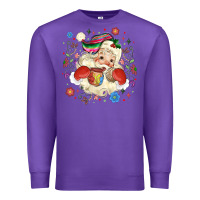 Purple mexican christmas santa Premium Sweatshirt - MaliasSmallBusiness