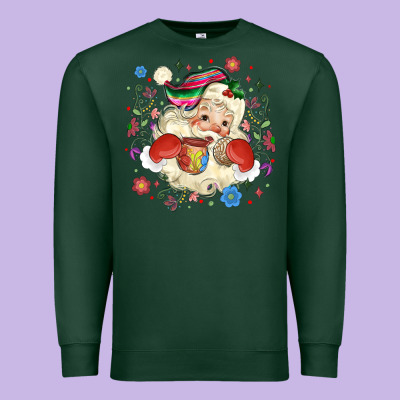 Mexican Christmas Santa Premium Sweatshirt Designed By Maliassmallbusiness