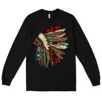 Black christmas indian headdress Long Sleeve Tee - JahusDesignShop